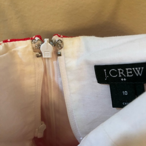 J. Crew Red Ikat Strapless Dress - Picture 2 of 3